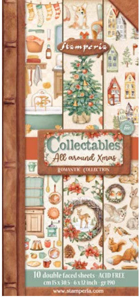Stamperia All Around Christmas Colección de papel de 6" x 12"